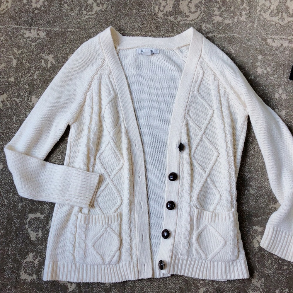 Knit cardigan sweater
